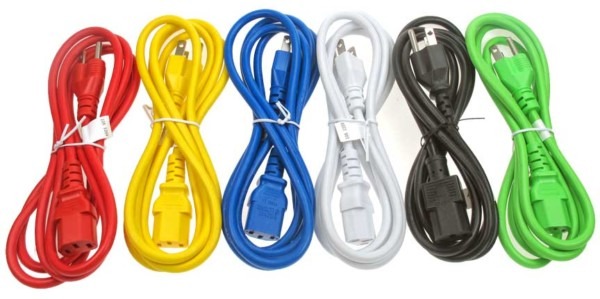 Power Cord, 14 Awg, 3c, Sjt Jacket, C14 To C13, 15amp, Colors â Cp